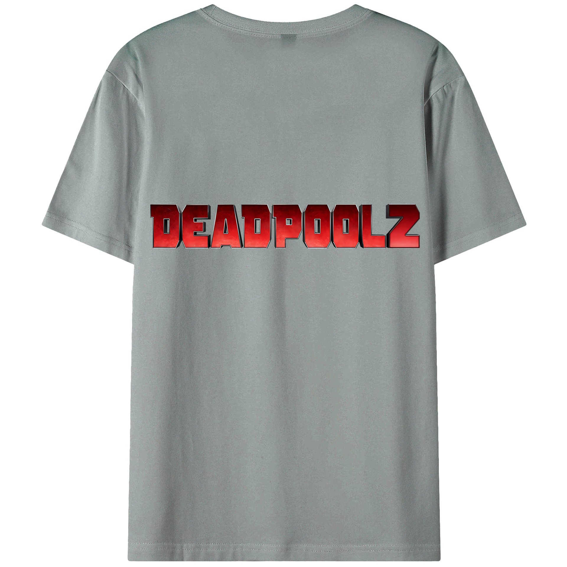 （画像用） Deadpool デッドプール 綿100％ メンズ半袖Tシャツ（バックプリント） 通気性